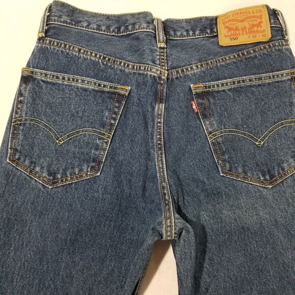 Levis 550 Jeans Mens 32x32 Relaxed Fit Dark Stonewash Blue 01550-4886 Loose - Picture 4 of 12